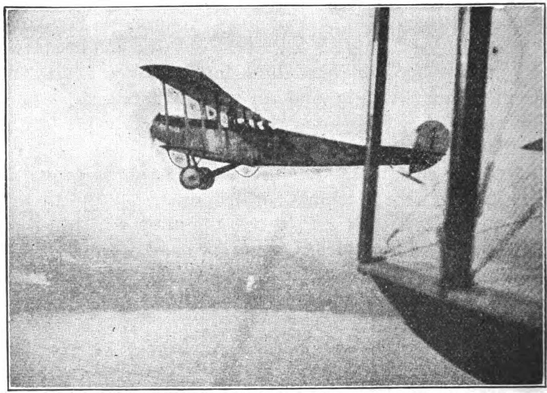 Curtiss Biplane in Flight. Taken from Another Machine. Courtesy "*Aerial Age*."