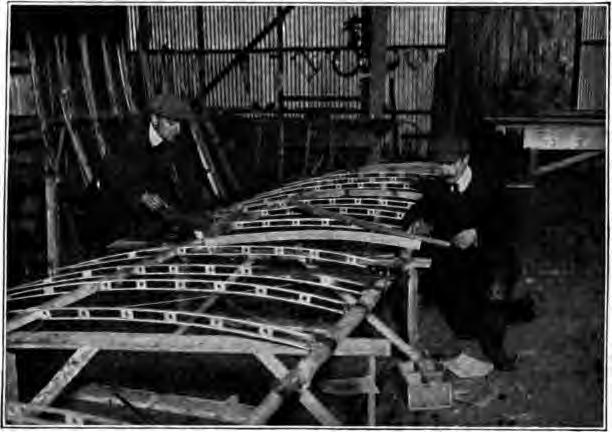 Fig. 31. Assembling the Main Planes of a Bleriot Monoplane