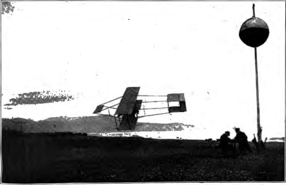 Fig. 44. An Aeroplane "Banking" as it Rounds a Pylon
