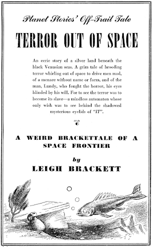 The Project Gutenberg Ebook Of Terror Out Of Space By Leigh Brackett project gutenberg