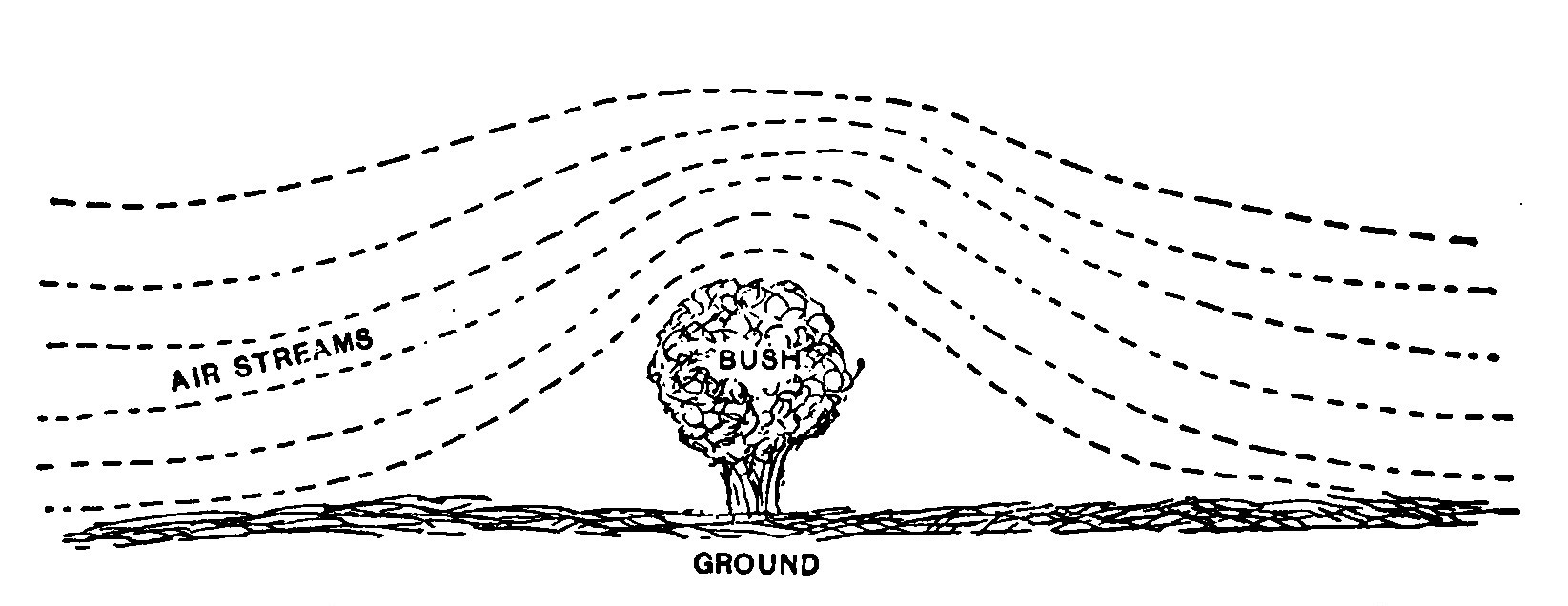 Fig. 27.—Showing how air currents pass over objects.