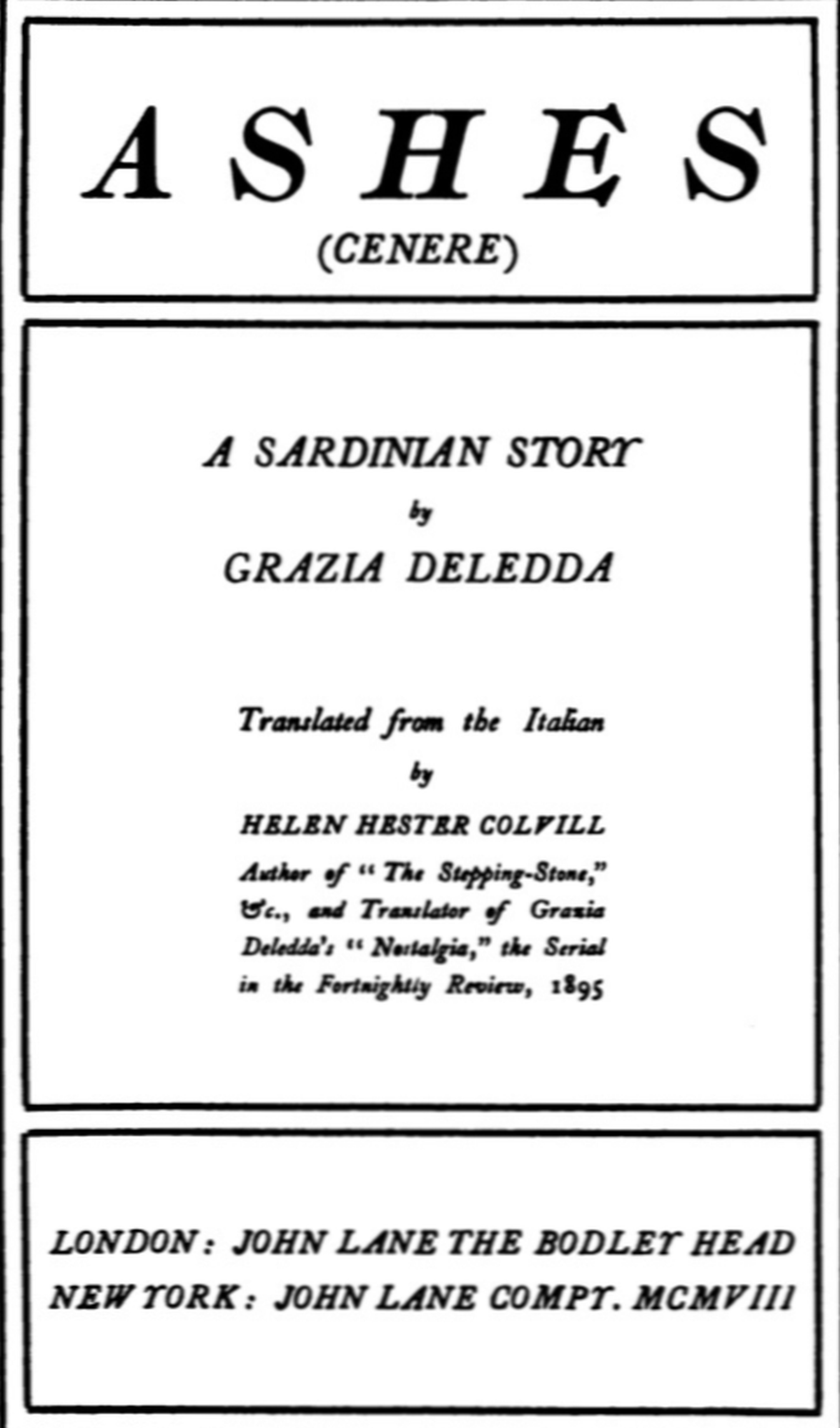 The Project Gutenberg Ebook Of Ashes A Sardinian Story By Grazia Deledda - skynis de natal brawl stars