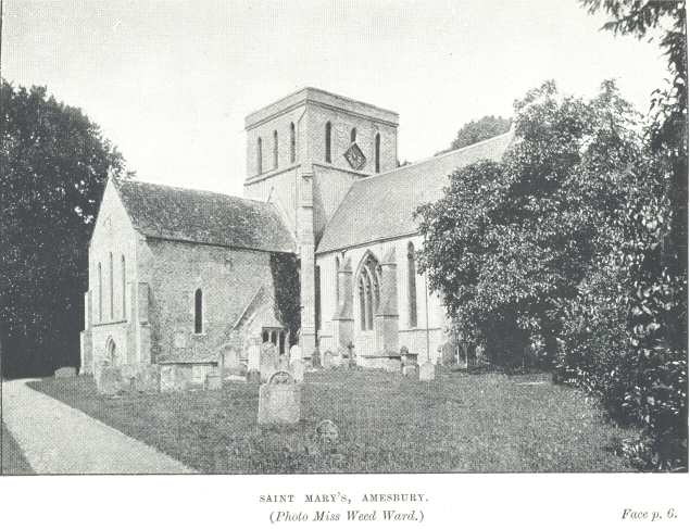 Saint Mary&rsquo;s, Amesbury.  (Photo Miss Weed Ward.)