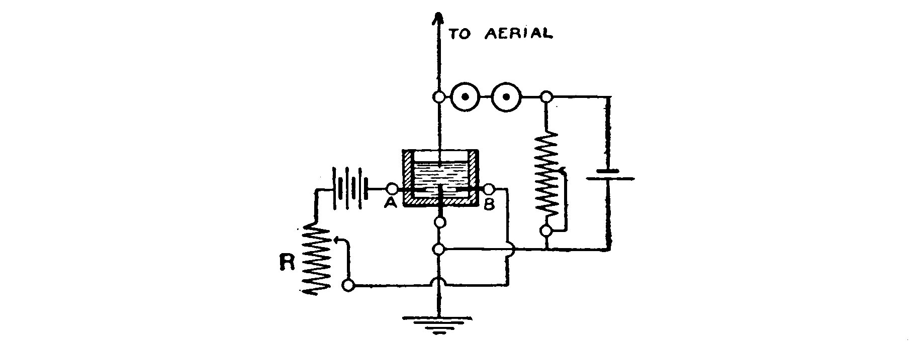 Fig. 102. Increasing the Sensitiveness of an Electrolytic Detector.