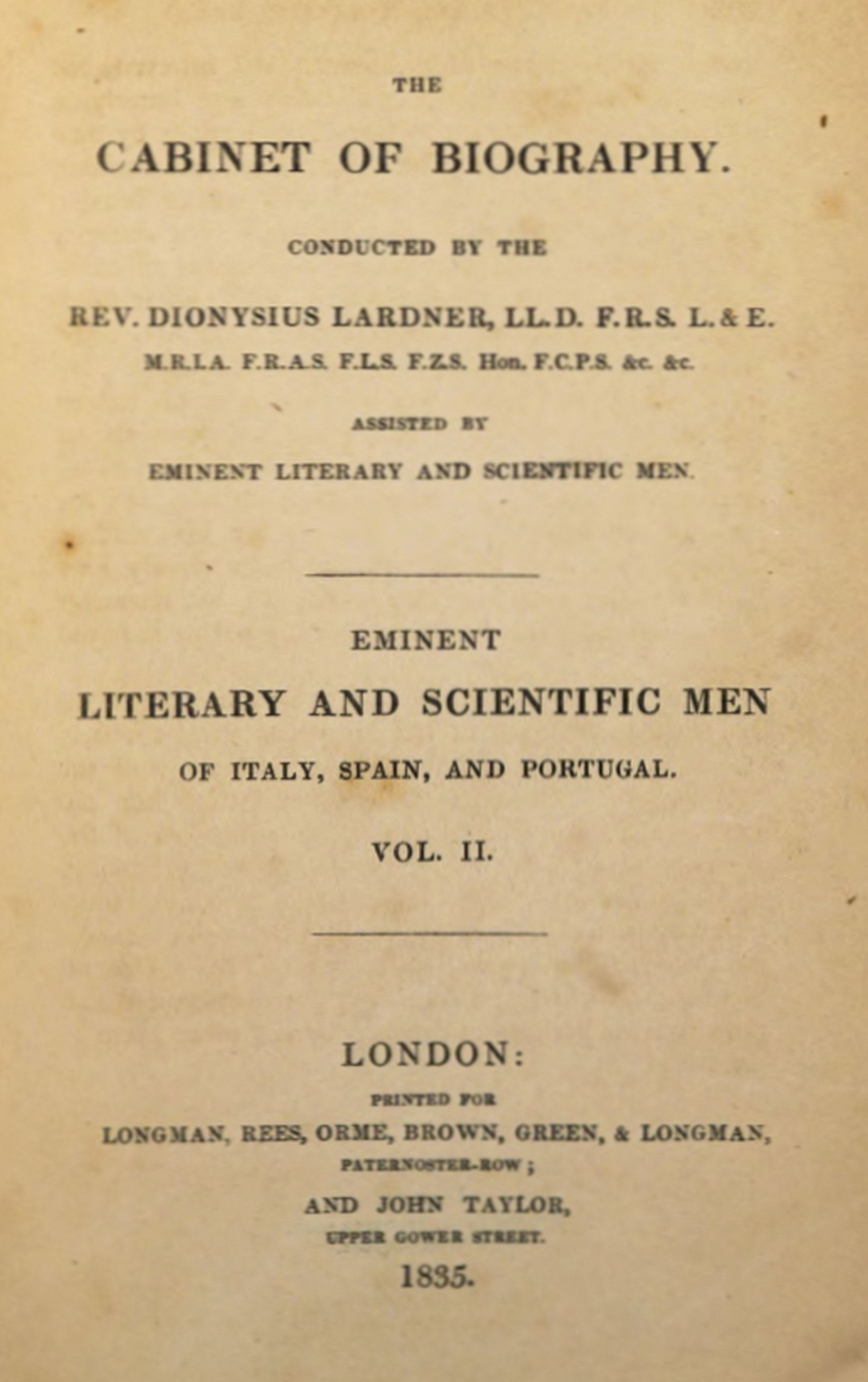 The Project Gutenberg eBook of Eminent literary and scientific men of Italy, Spain and Portugal,