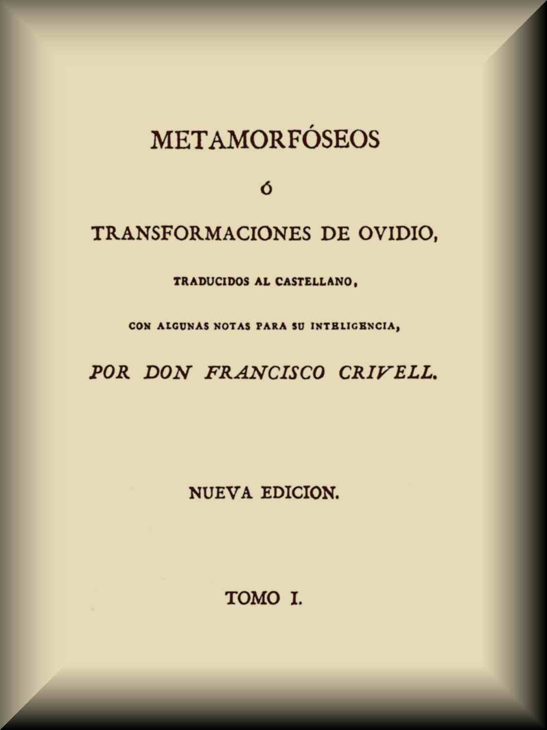 Como Conoci A Vuestra Madre Ver Online Castellano Metamorfóseos o Transformaciones (1 de 4), by Publio Ovidio Nasón—A Project  Gutenberg eBook