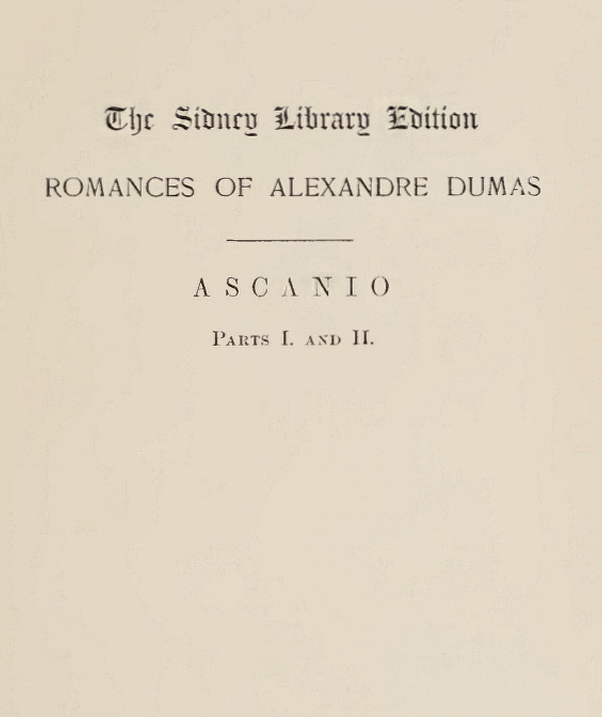 The Project Gutenberg eBook of Ascanio, by Alexandre Dumas.