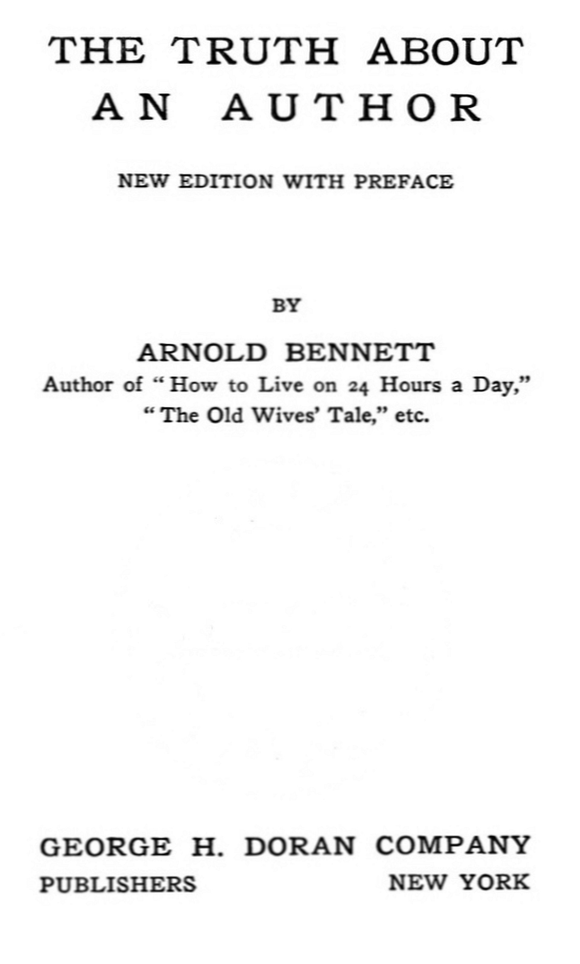 The Project Gutenberg eBook of The Truth about an Author, by Arnold Bennett.