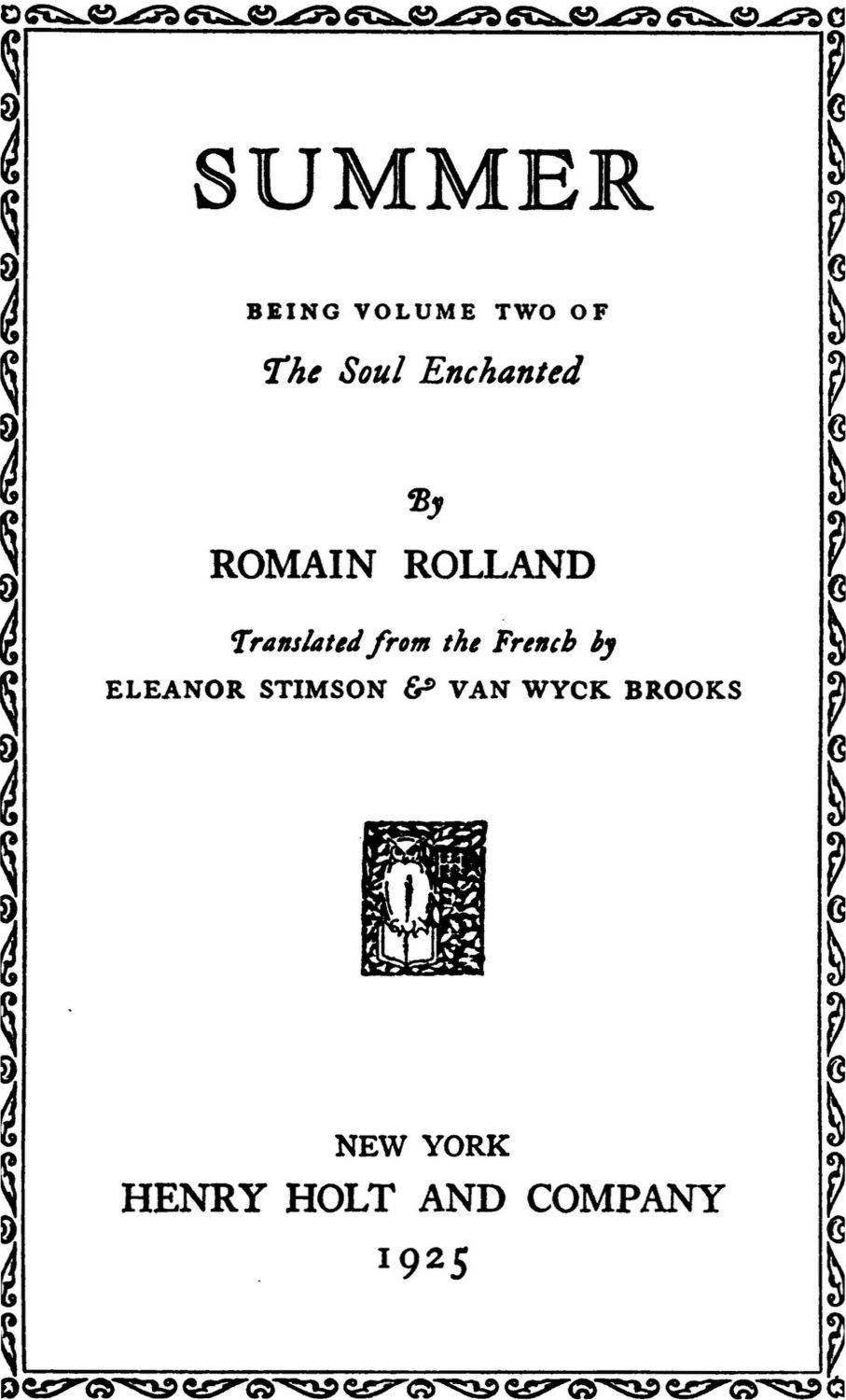 The Project Gutenberg eBook of Summer, by Romain Rolland. image