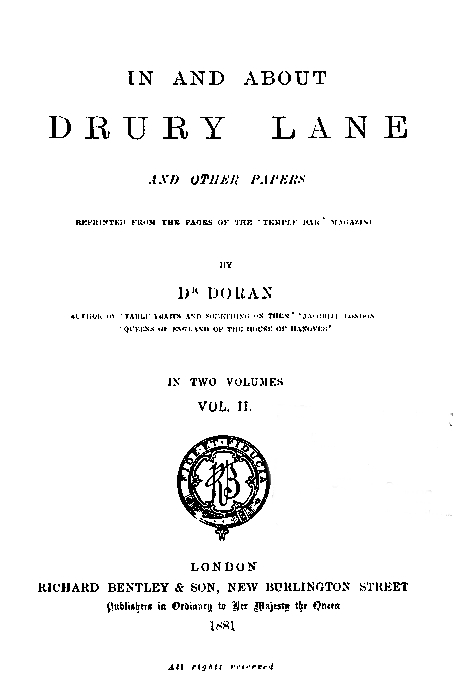 The Project Gutenberg eBook of Drury Lane