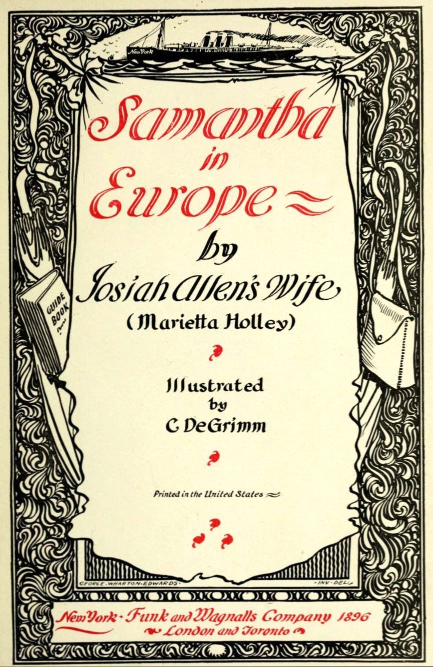 Samantha in Europe, by Marietta Holley