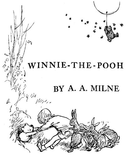 classic winnie the pooh clipart black and white