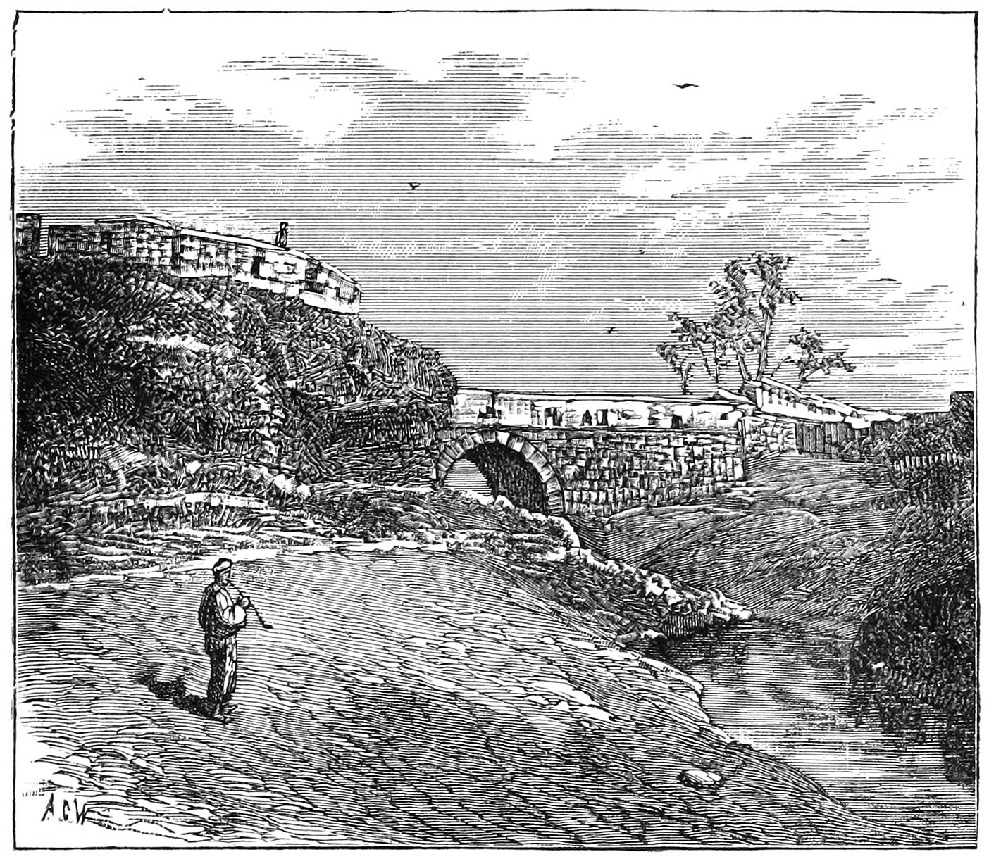 The Walls of Seoul (from a Photograph, 1876).