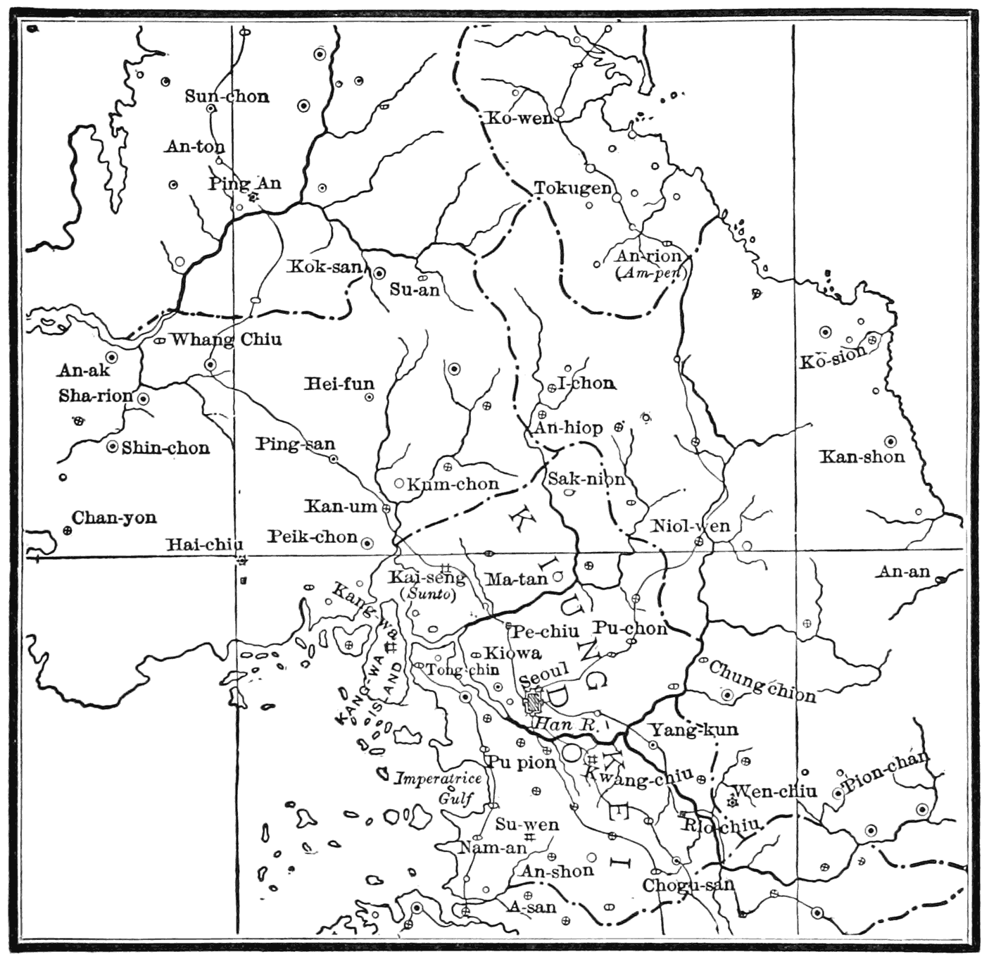 Map illustrating the Campaign in the North, 1592–93.