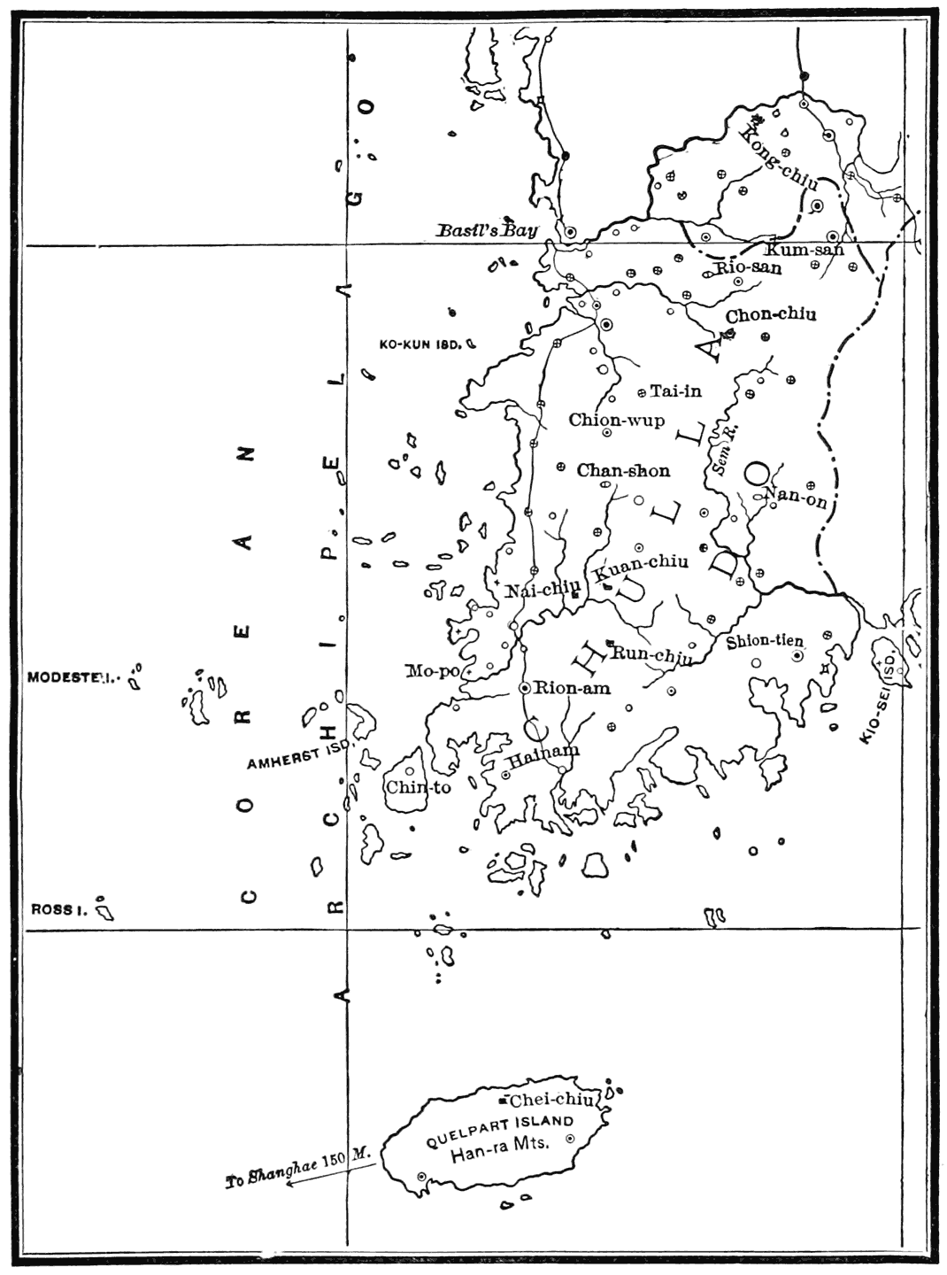 Map of Chulla-dō.