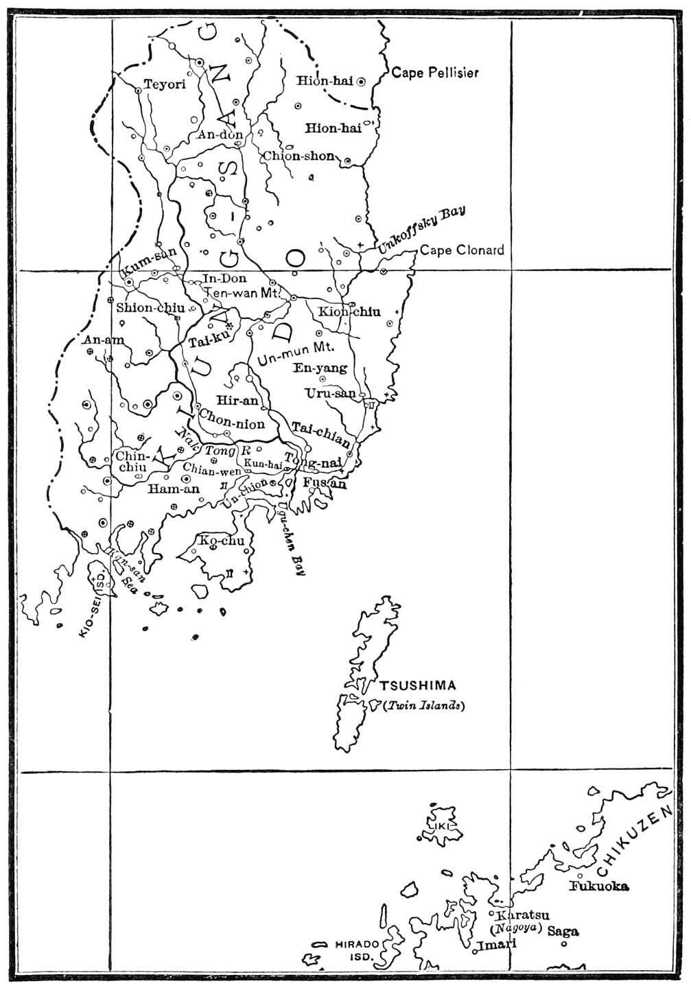 Map of the Province nearest Japan.