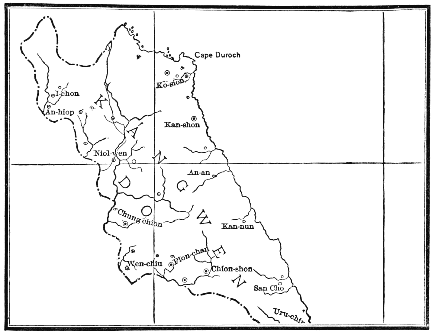 Map of Kang-wen Province.