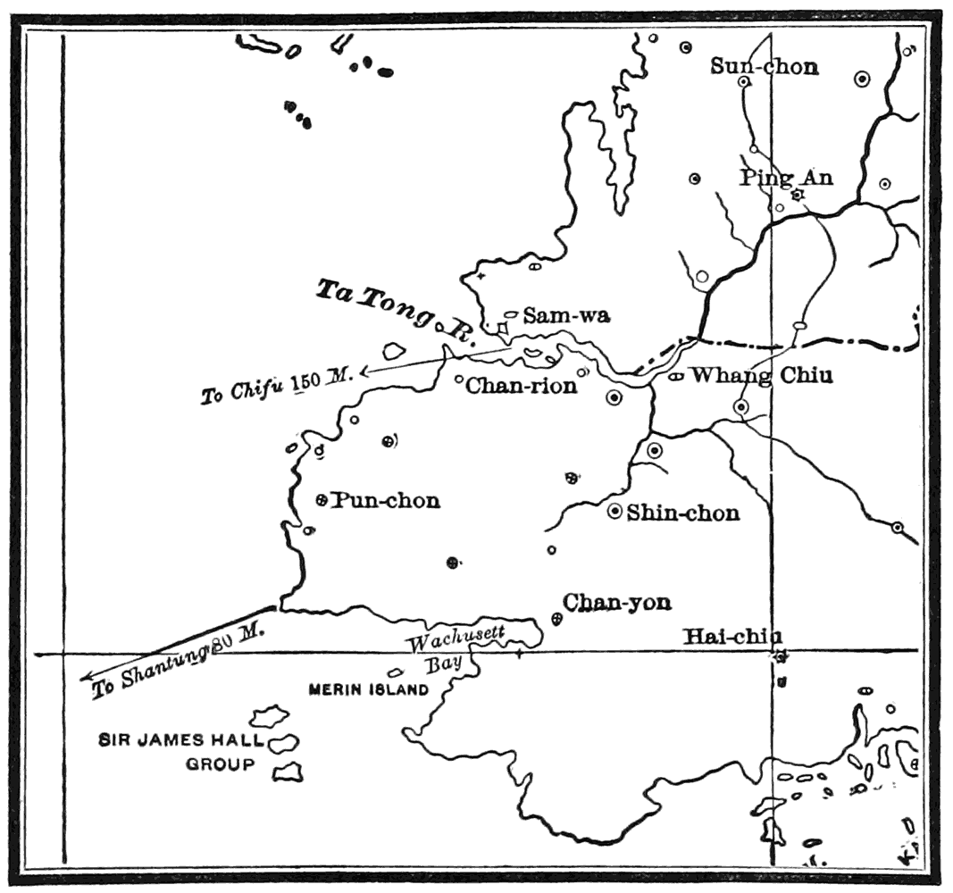 Map Illustrating the “General Sherman” Affair.