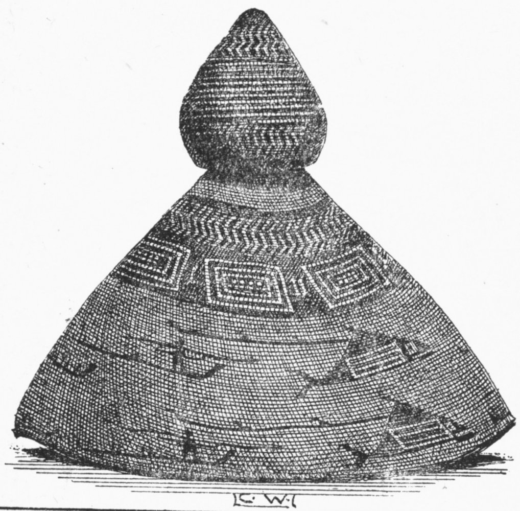 Basket-work Hat: Whaling Scene Inwoven. Wootka
Sound, N. W. America.