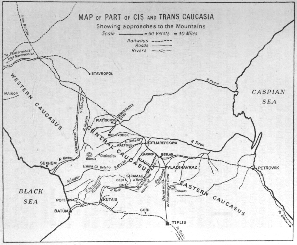 MAP of PART of CIS and TRANS CAUCASIA