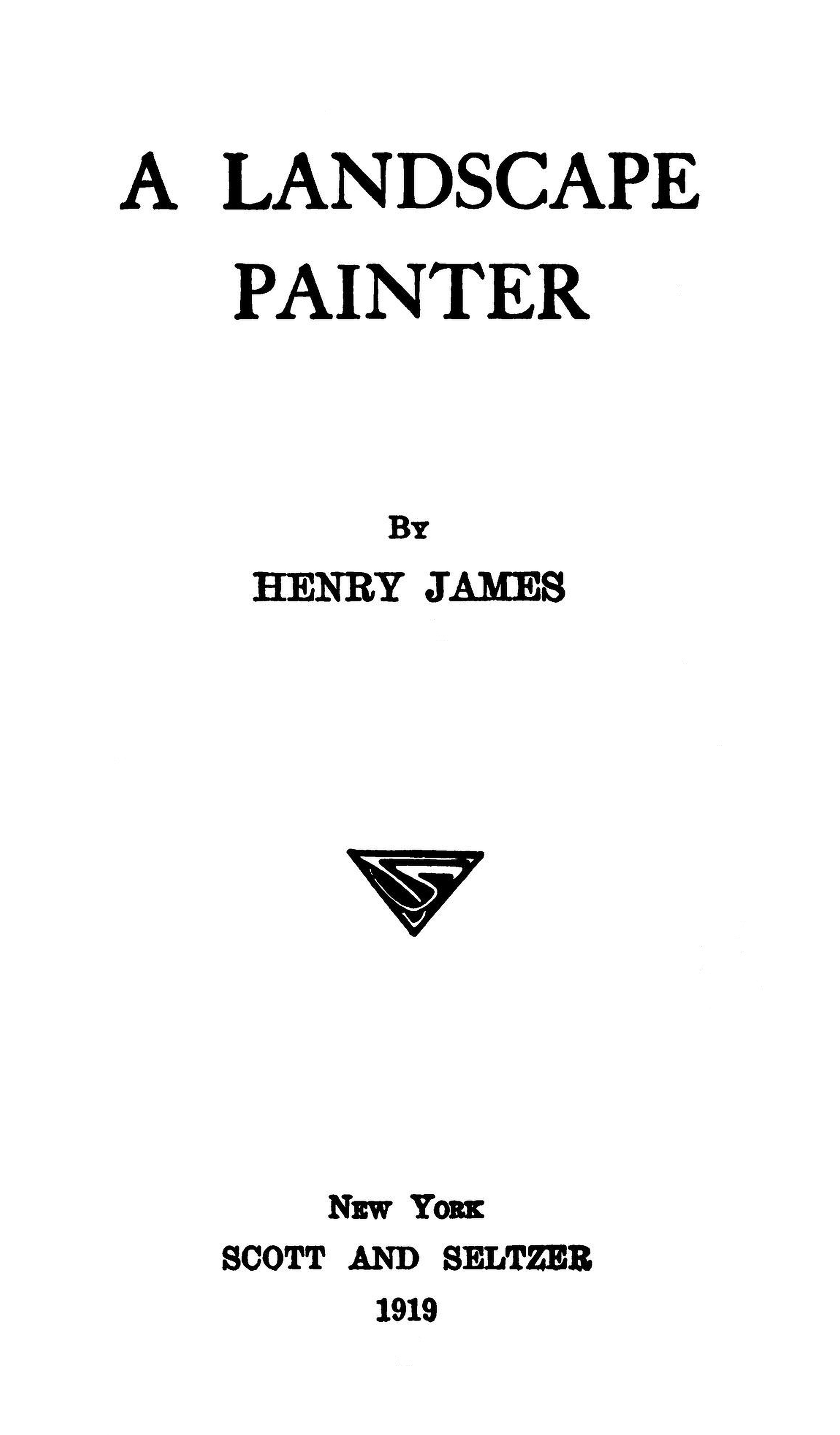 The Project Gutenberg eBook of The Landscape Painter, by Henry James.