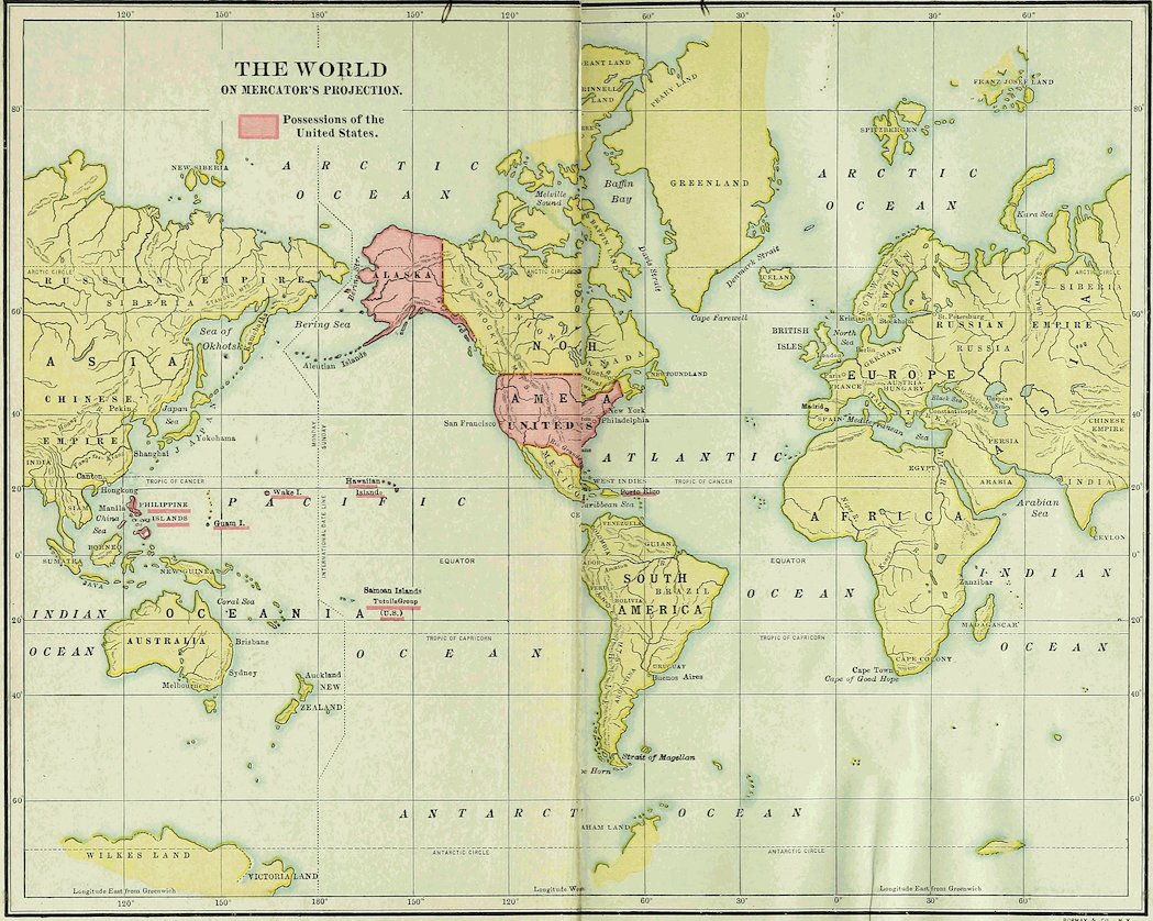 THE WORLD ON MERCATOR’S PROJECTION.