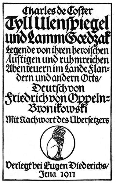 Tyll Ulenspiegel und Lamm Goedzak, by Charles de Coster—A Project Gutenberg  eBook