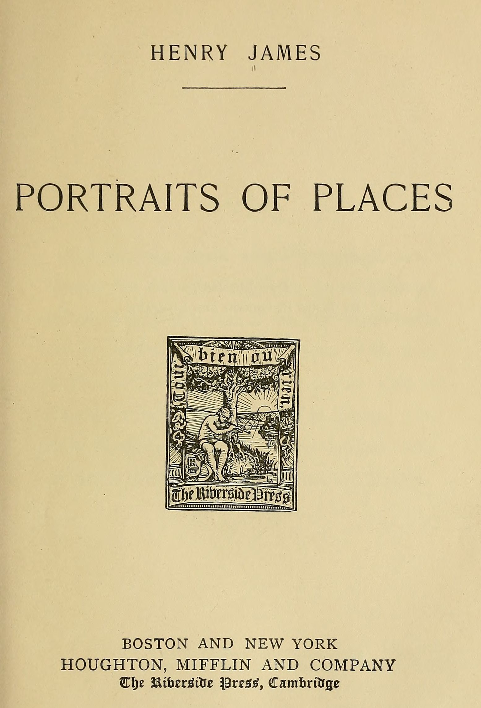 The Project Gutenberg eBook of Portraits of places, by Henry James. photo