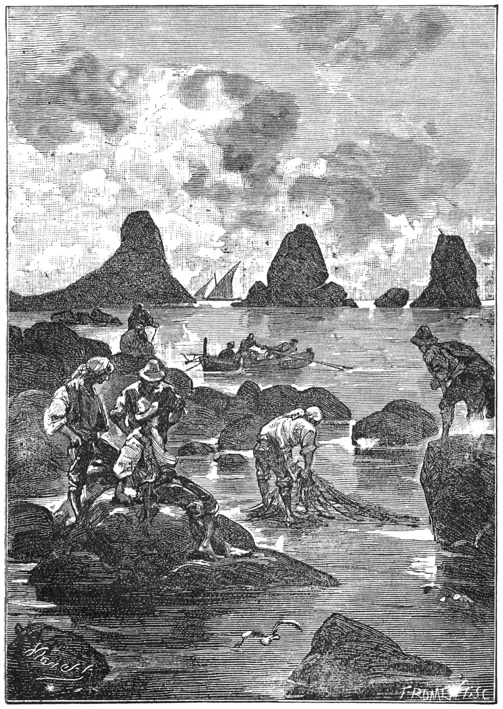 De Faraglioni, ook de rotsen van Polyphemus genaamd. (Bladz. 202.)