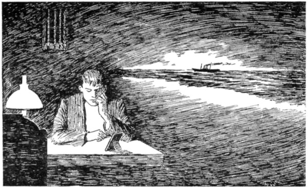 [Illustration: Man seated at desk]