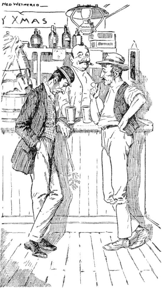 [Illustration: Two men standing at a bar]