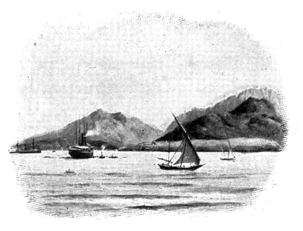 Steamship and sailboats