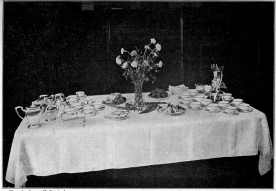 Photo by George H. Davis, Jr.      Courtesy of the Woman's Home Companion.


THE BUFFET LUNCH

The informality of the buffet lunch permits the use of paper napkins but
the hostess may use linen ones if she prefers