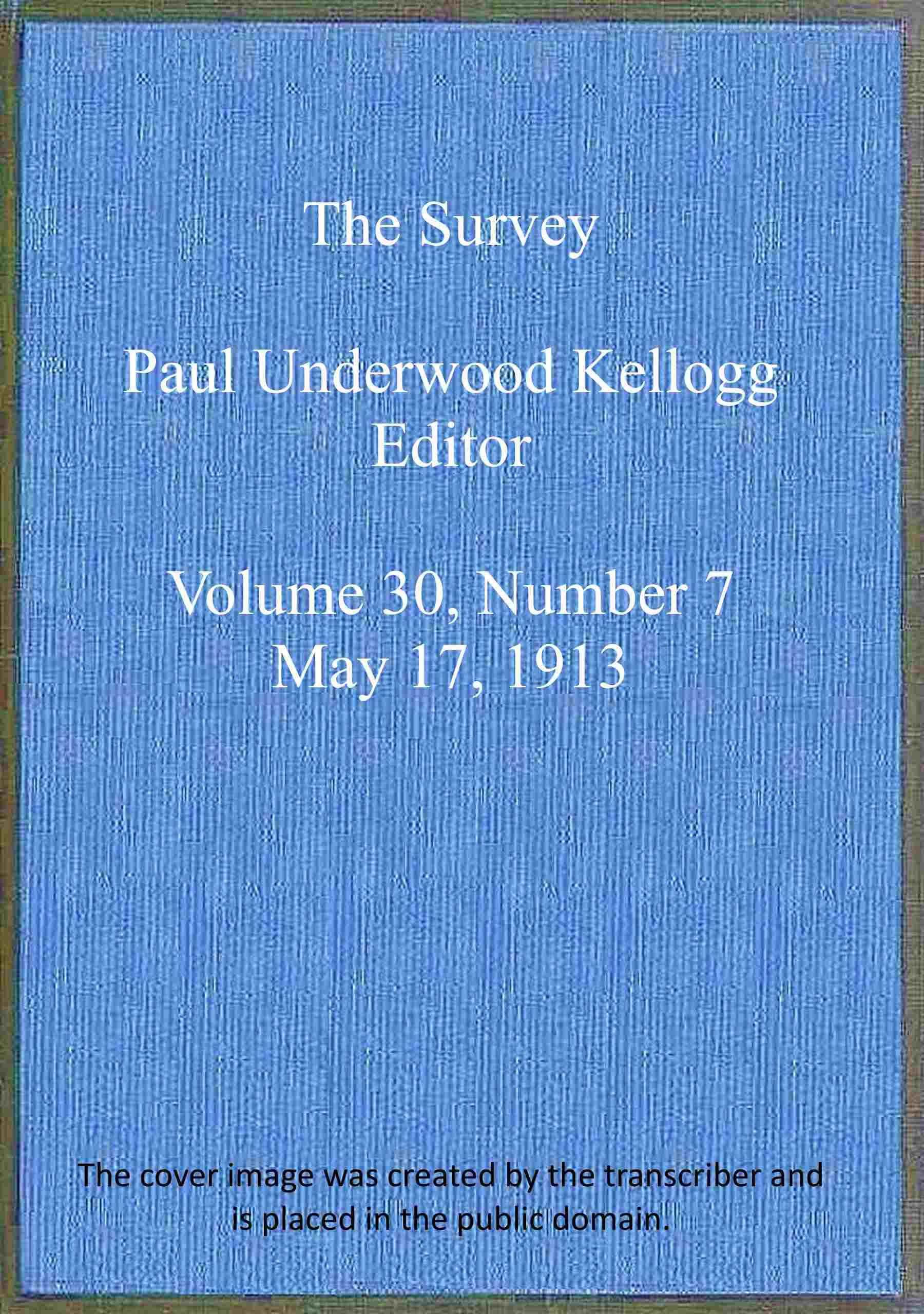 The Survey, Volume 30, Number 7, May 17, 1913 Project Gutenberg photo image