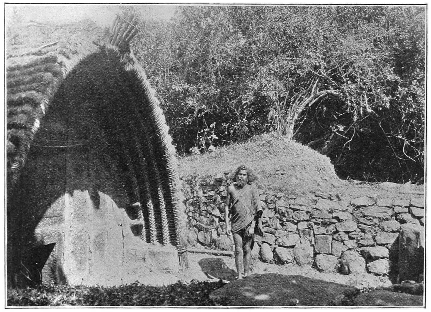 FIG. 31.—THE DAIRY OF KIUDR WITH THE ‘PALIKARTMOKH’ ETAMUDRI (58); ON THE RIGHT OF THE DAIRY ABOVE AND TO THE LEFT OF THE HEAD OF ETAMUDRI IS THE STONE CALLED ‘NEURZÜLNKARS,’ BY WHICH THE ‘PATATMANI’ IS LAID.