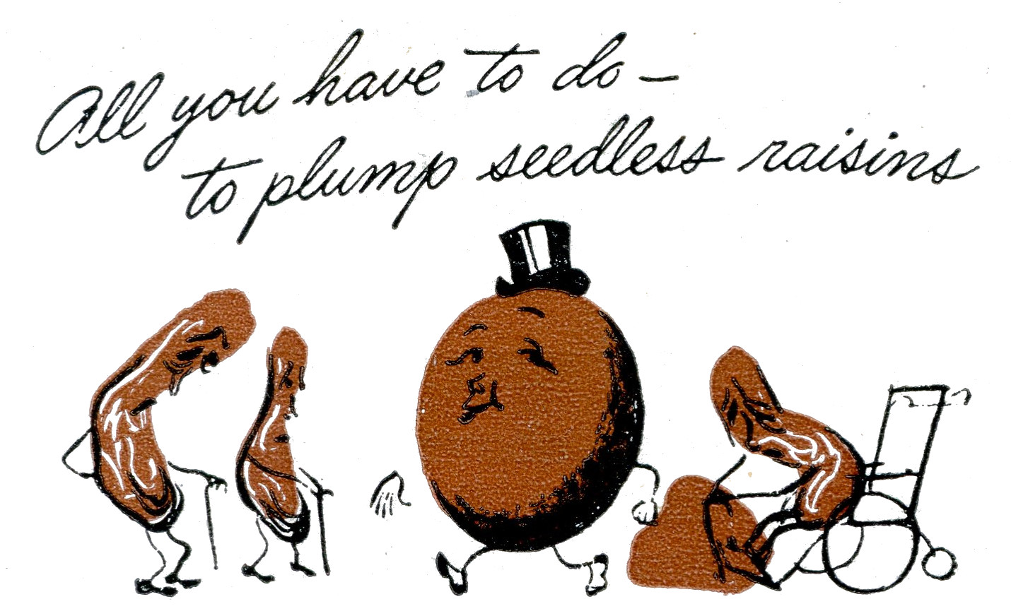 All you have to do—to
                            plump seedless raisins