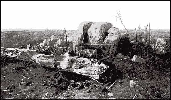 Photograph of the School-teachers’ Monument Destroyed by the Germans at
Pasly.