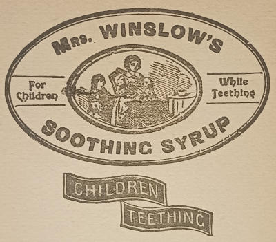 Mrs. WINSLOW’S SOOTHING SYRUP
  / For Children While Teething / CHILDREN TEETHING