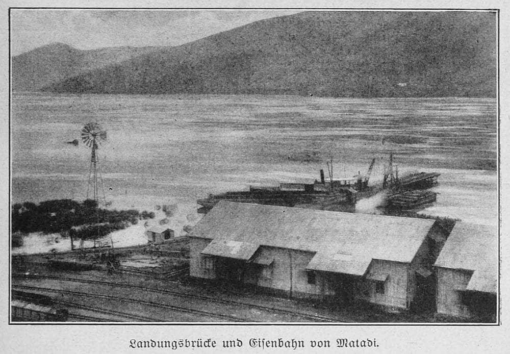 Landungsbrücke und Eisenbahn von Matadi