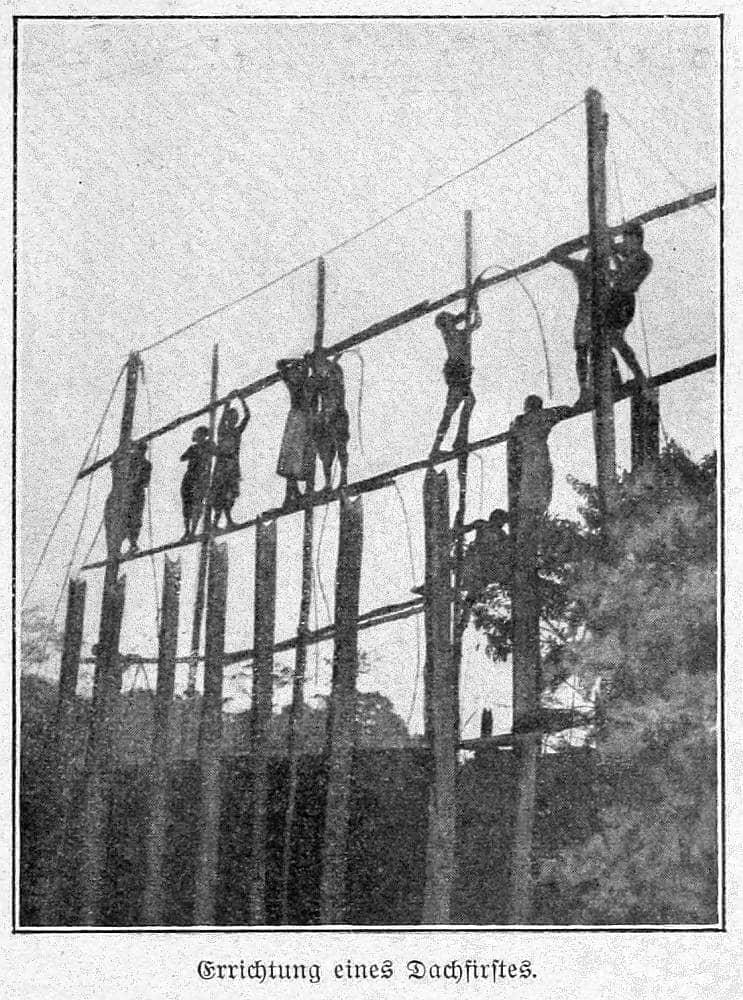Errichtung eines Dachfirstes