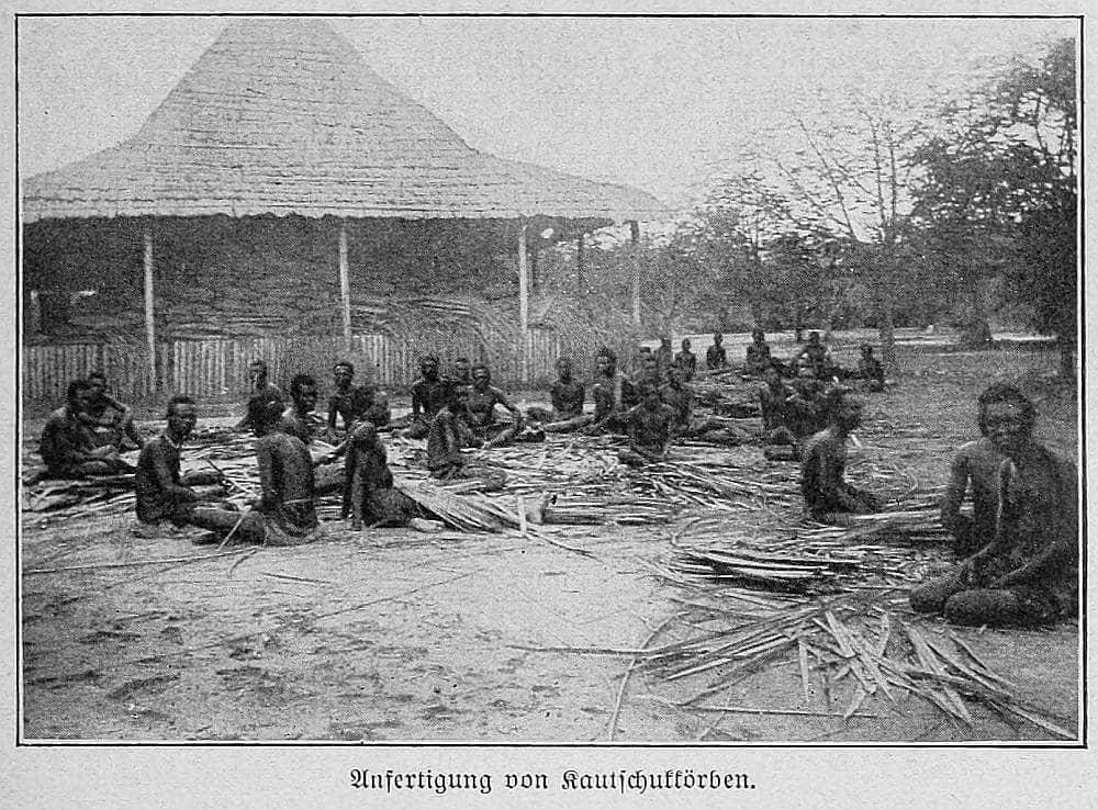 Anfertigung von Kautschukkörben