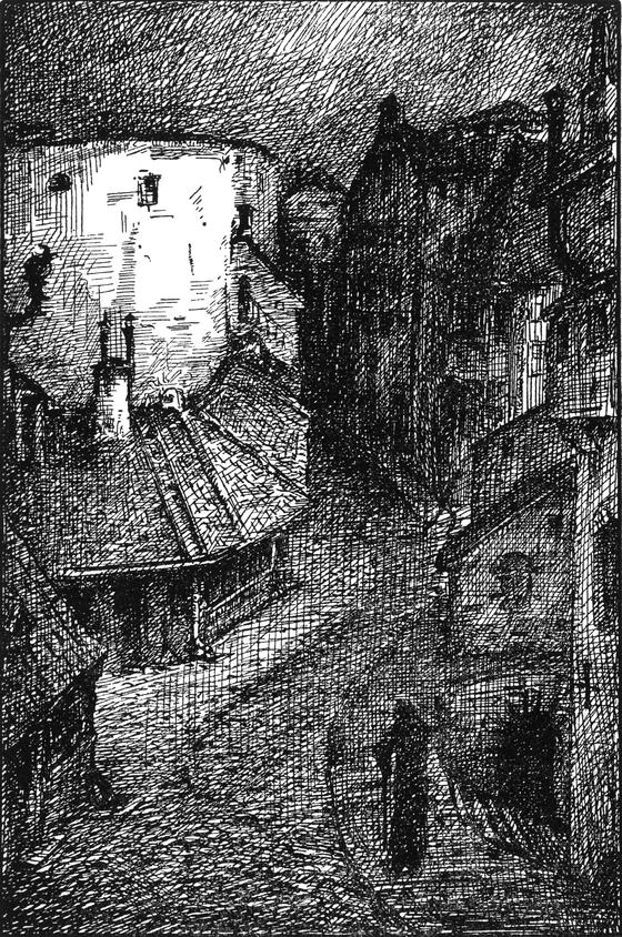 In den dunklen Gassen der
  Stadt