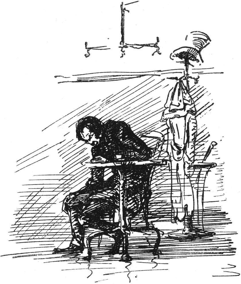 Der verzweifelte Erzähler
  sitzt am Wirtshaustisch