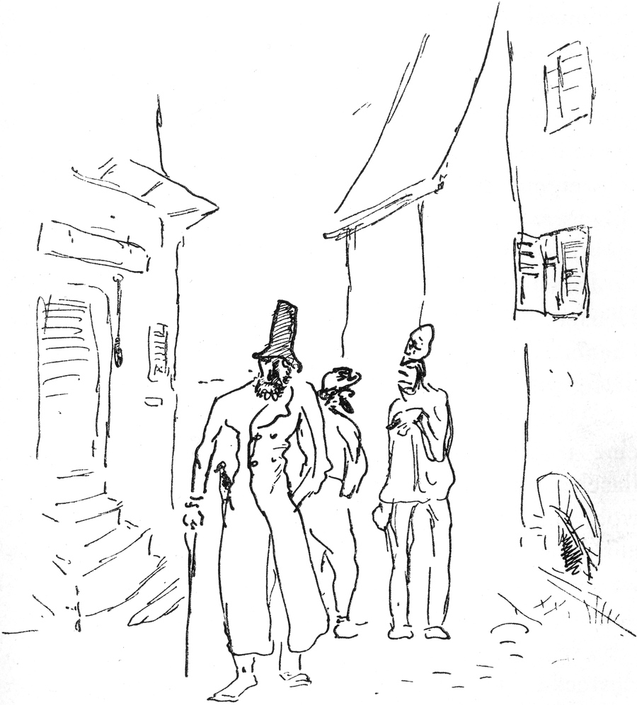 Die Menschen in den Straßen
  tragen verlotterte Kleider