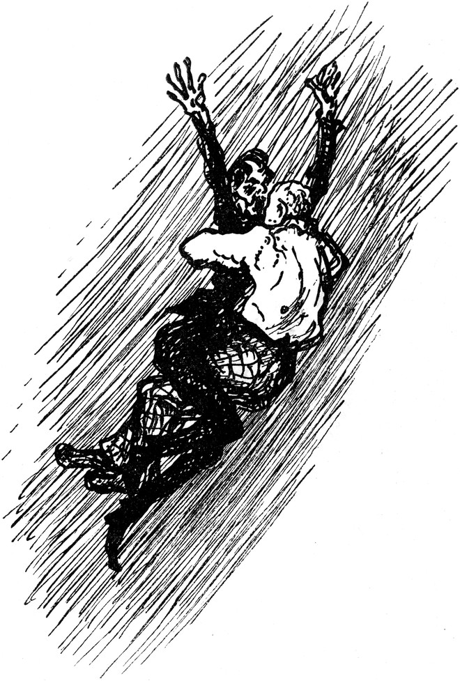 Castringius und Anton im
  Kampf