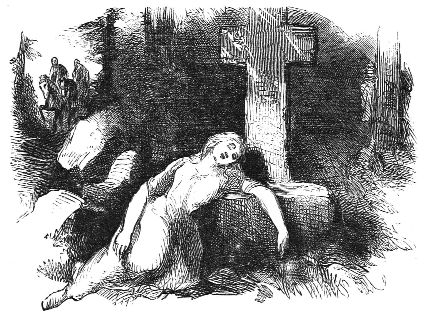 Mabel at her mother's grave