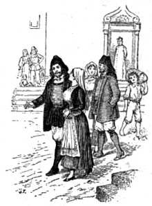 Gli sposi uscenti dalla chiesa