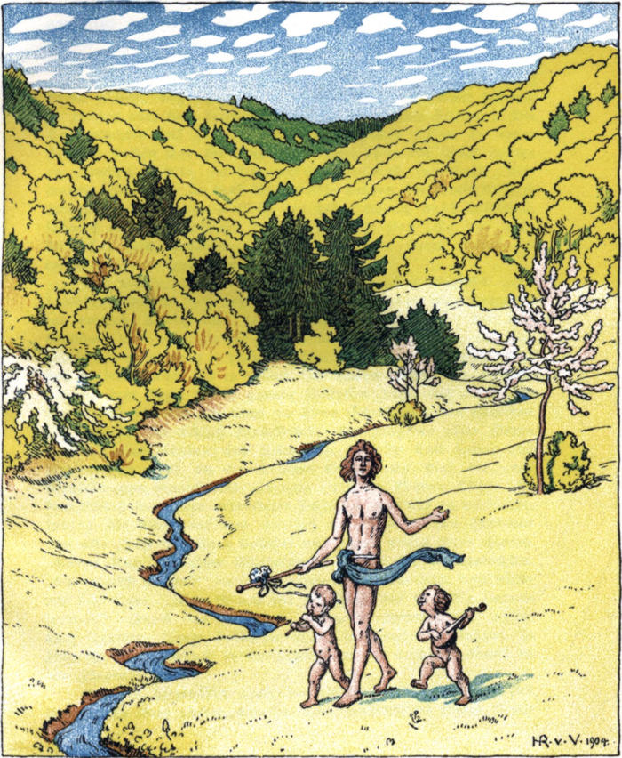 Der Frühling zieht musizierend
  durch das Land