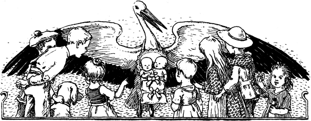 Der Klapperstorch bringt
  Zwillinge