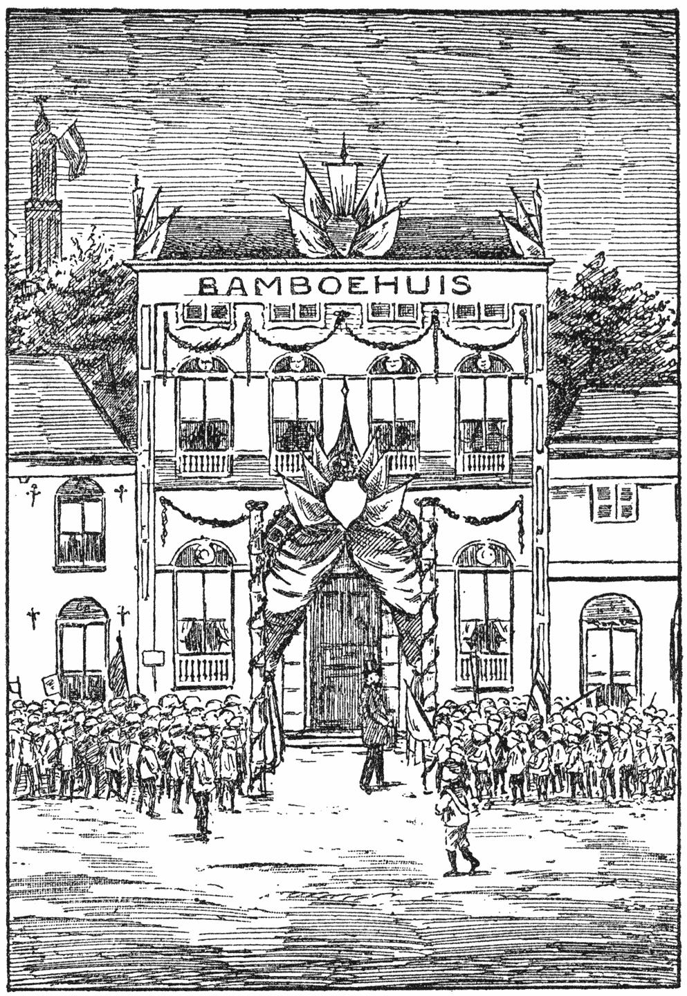 Voor die poort staan een paar honderd fabriekskinderen....